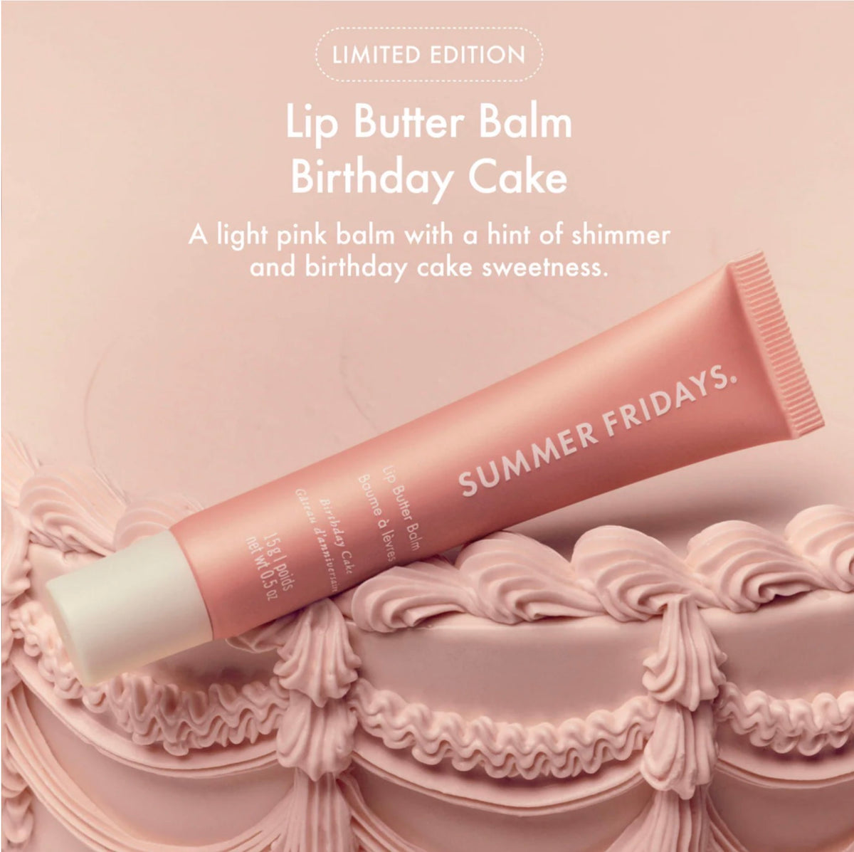 Summer Fridays Sweet Pink Duo with Birthday Cake + Strawberry Soft Serve Lip Butter Balm
