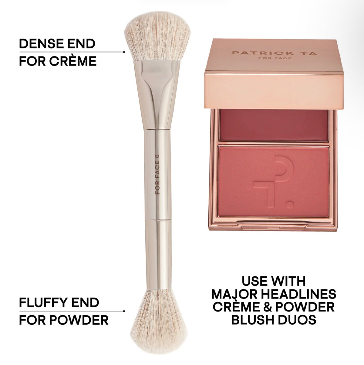 Patrick Ta Dual Ended Precision Blush Brush