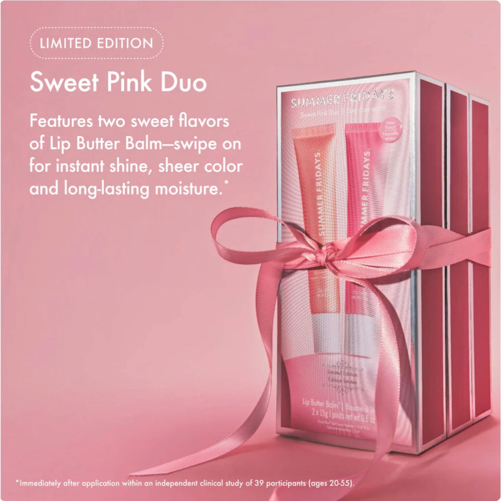 Summer Fridays Sweet Pink Duo with Birthday Cake + Strawberry Soft Serve Lip Butter Balm