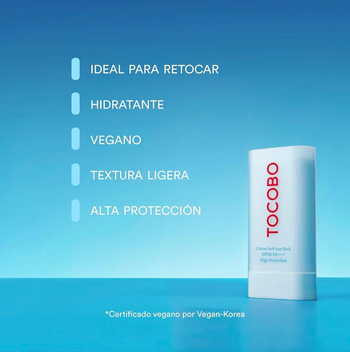 TOCOBO Barra solar suave de algodón SPF50+ PA+++