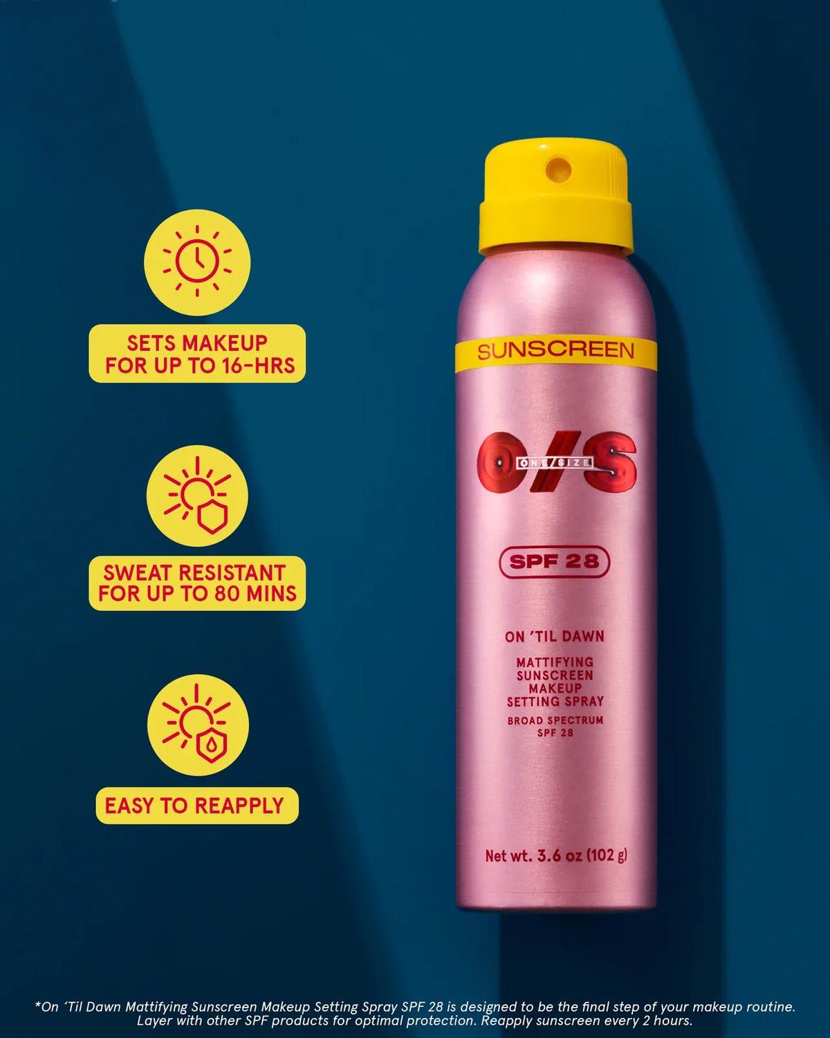 ONE/SIZE by Patrick Starrr Mattifying Sunscreen Makeup Setting Spray SPF 28