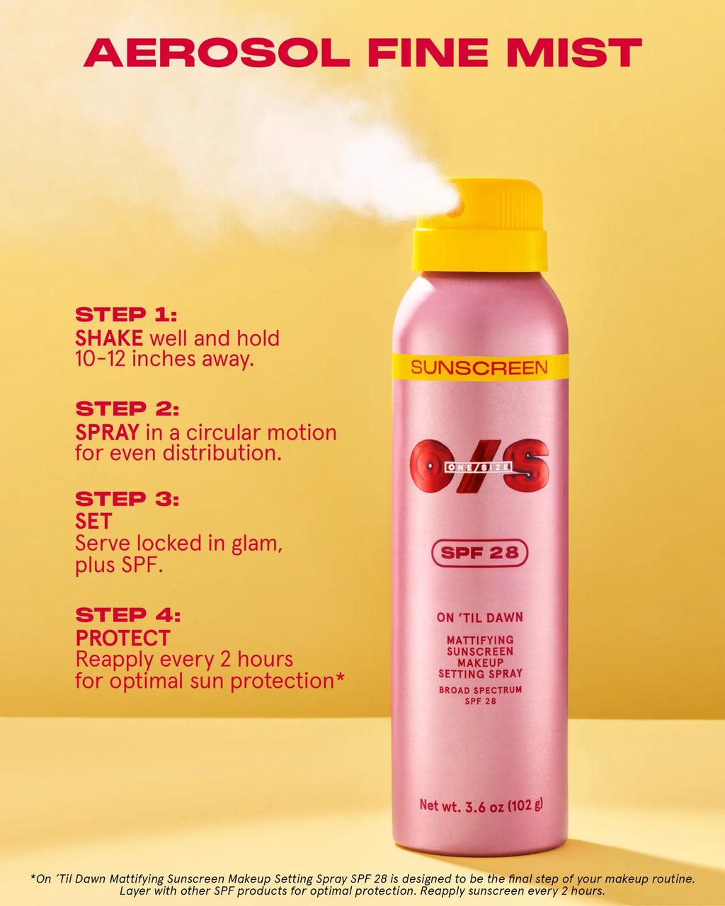 ONE/SIZE by Patrick Starrr Mattifying Sunscreen Makeup Setting Spray SPF 28