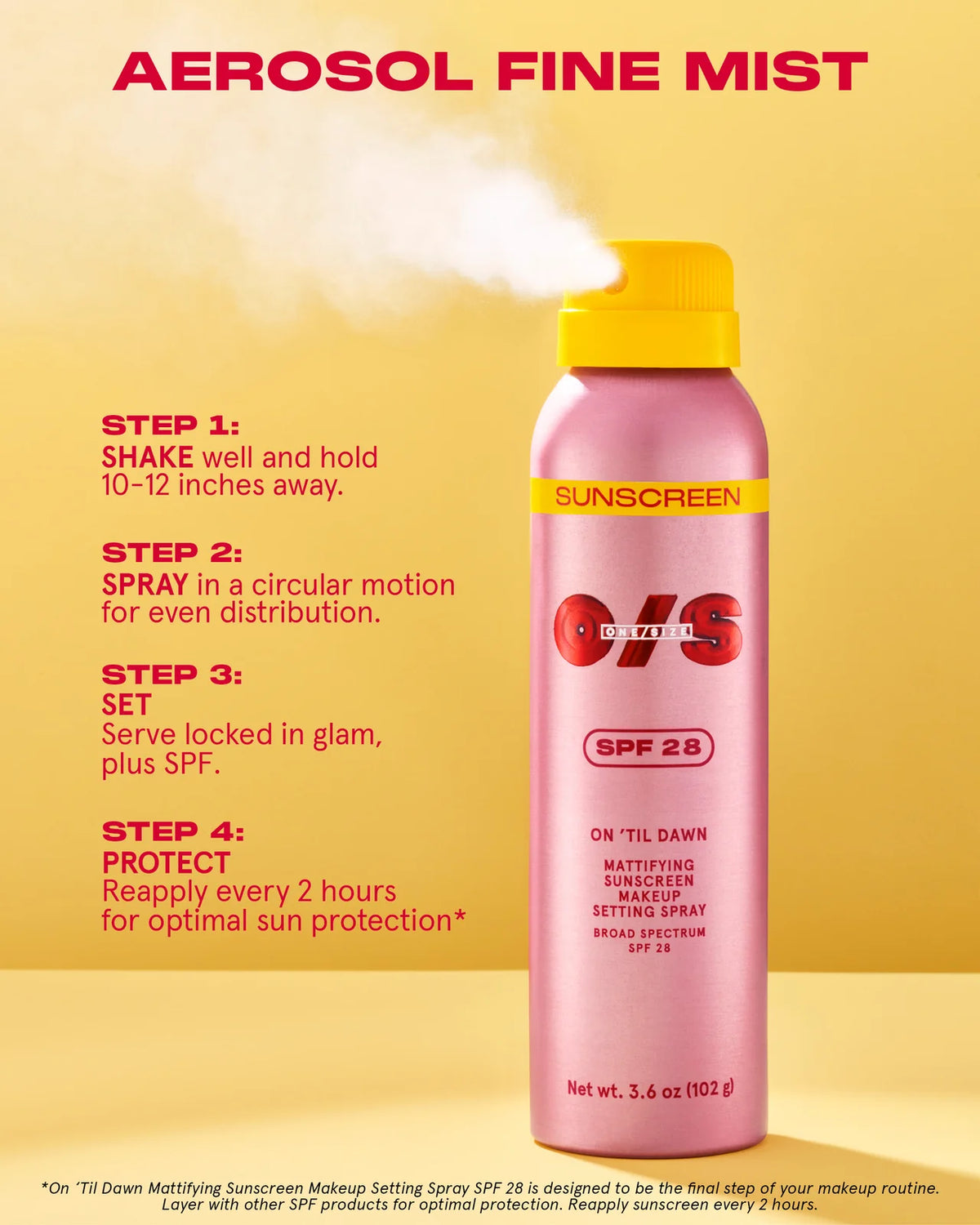 ONE/SIZE by Patrick Starrr Mattifying Sunscreen Makeup Setting Spray SPF 28