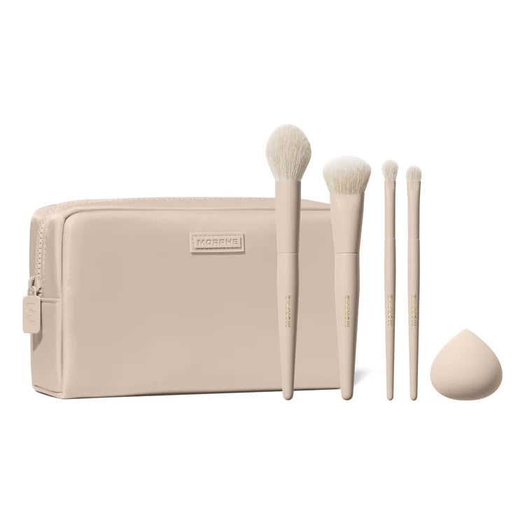 MORPHE Oat Latte 5-Piece Face & Eye Brush Set