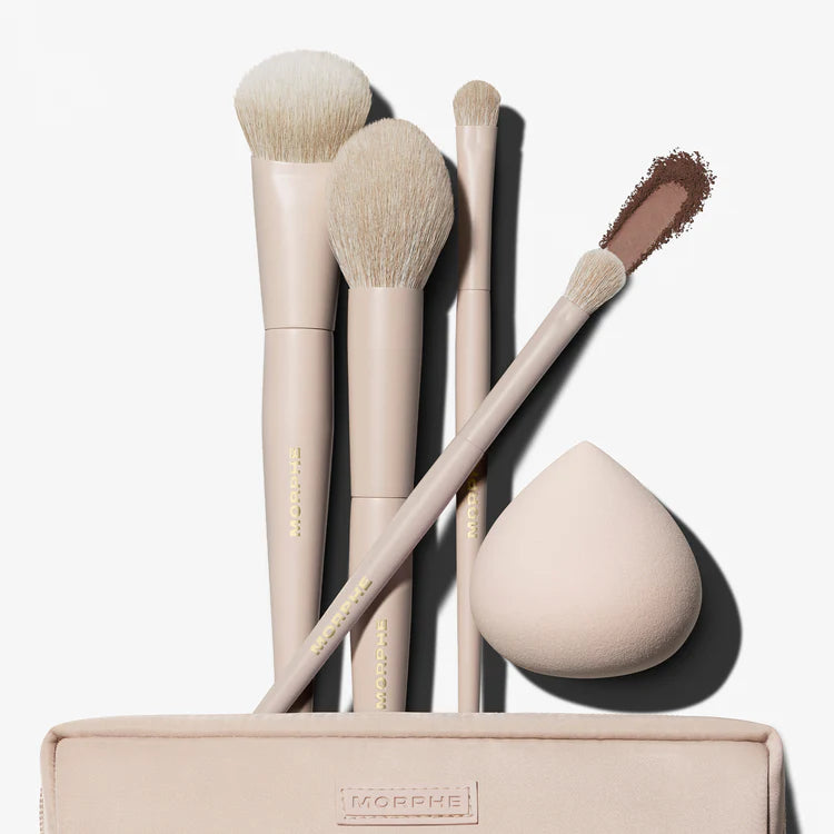 MORPHE Oat Latte 5-Piece Face & Eye Brush Set